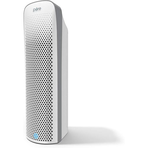 Pure Enrichment PureZone Elite True HEPA Large Room Tower Air Purifier with Air Quality Monitor, 4 Stage Filtration and UV-C Light, Helps Destroy Bacteria, Smoke, Pollen & Dust (White)