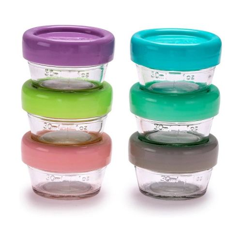 Melii Glass Baby Food Containers - 6pk - 2oz