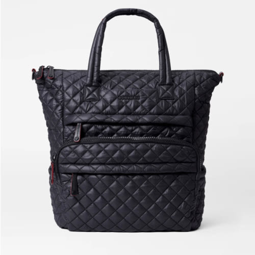 Metro Utility Quilted Backpack in Black | MZ Wallace