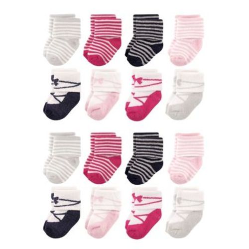 Luvable Friends Baby Cotton Rich Terry Socks 16-Pack