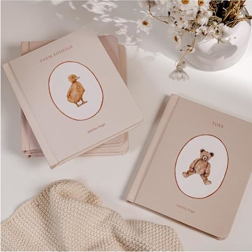 Our Little Library: A Foundational Language Vocabulary Board Book Set for Babies, Including Farm & Forest Animals, Fruits & Veggies, Toys & More (Tabitha Paige Children's Book Series) Board book – November 7, 2023