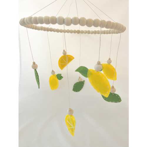 Baby Mobile  -  Lemons  | Nursery  | Baby | Handmade Hand Sewn | Felt