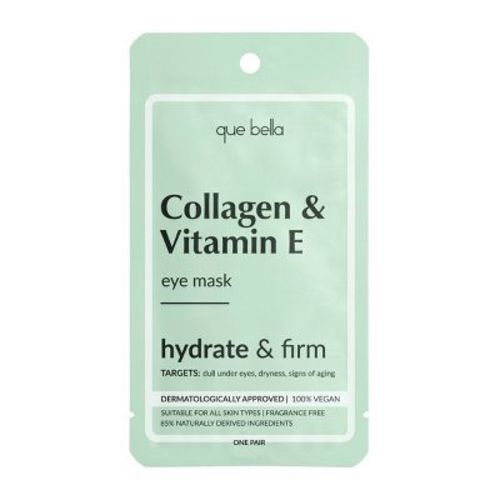 Que Bella Collagen & Vitamin E Eye Mask - 2ct: Hydrating Facial Treatment, Unscented, Normal Skin
