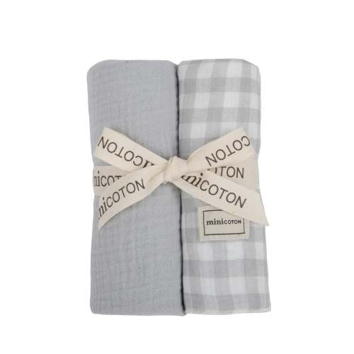 Pack Muslin Swaddles Vichy Nube+Nube