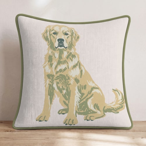 Golden Retriever_ Throw Pillow - Hillcroft Home