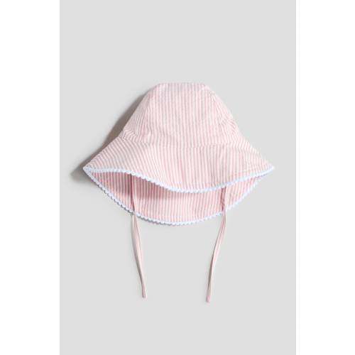 Pink/white striped Patterned Cotton Sun Hat for kids | H&M US