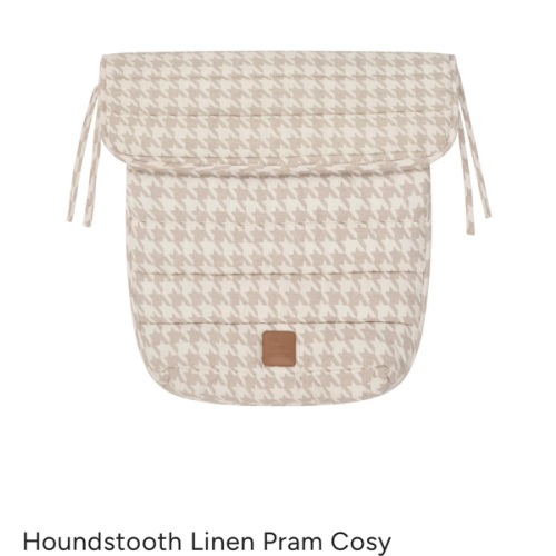 Houndstooth Linen Pram Cosy