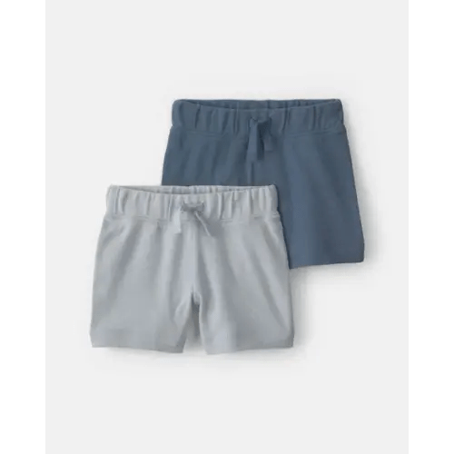 Baby Boy 2-Pack Cotton Shorts - Blue | Carter's