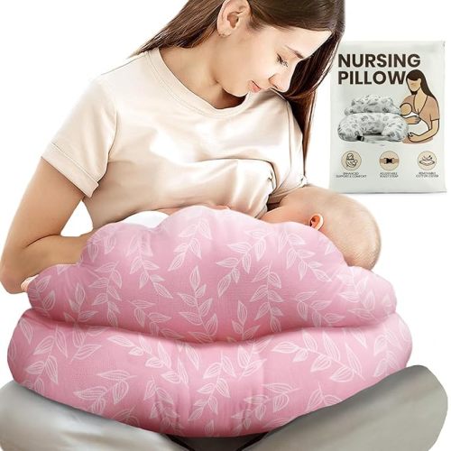 PILLANI Nursing Pillow, Breastfeeding Pillows for Enhanced Safety & Comfort for Mom & Baby, Removable Cotton Cover, Adjustable Waist Strap, Breastfeeding Essentials, Baby Registry Search