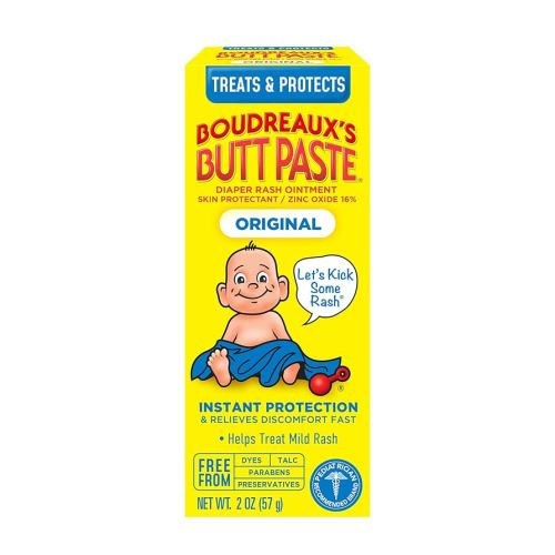 Boudreaux's Butt Paste Original Diaper Rash Cream, Ointment for Baby, 2 oz Tube