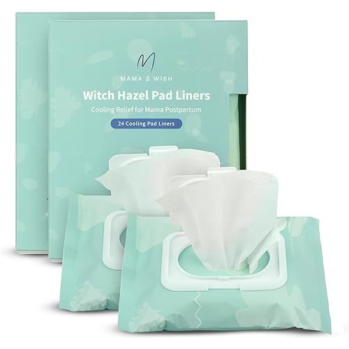 Mama & Wish Witch Hazel Pad Liners for Postpartum Care (2-Pack)