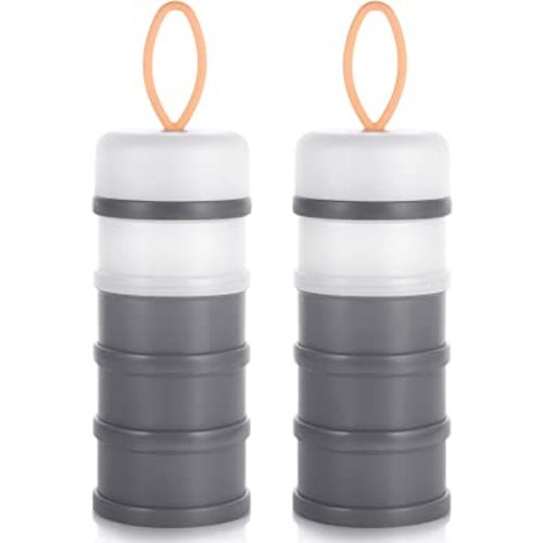 Accmor 2 Pack Baby Formula Dispenser On The Go, Stackable Formula Dispenser Formula Container to Go, Non-Spill Portable Milk Powder Kids Snack Storage Container, BPA Free