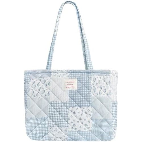 Sunwel Fashion Top Zipper Floral Quilted Bag Small Tote Bag for Women