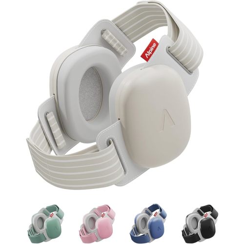 Alpine Muffy Baby Comfort - Baby Ear Protection Noise Cancelling - CE & ANSI Certified - Unique Headband for Safe fit & Comfort - Multi-adjustable for Ages 3-48 Months - 24dB Sound Reduction, Sand
