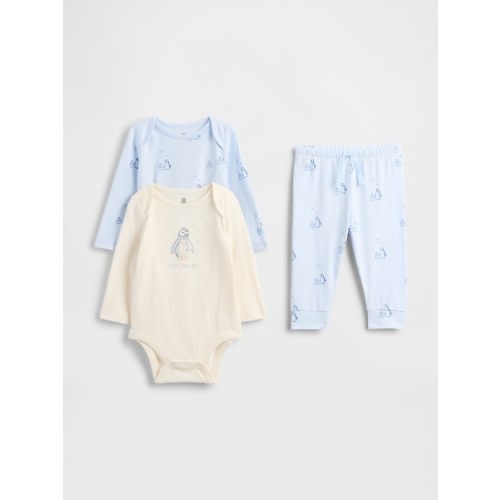 Baby Organic Cotton Bodysuit Outfit Set (3-Pack)