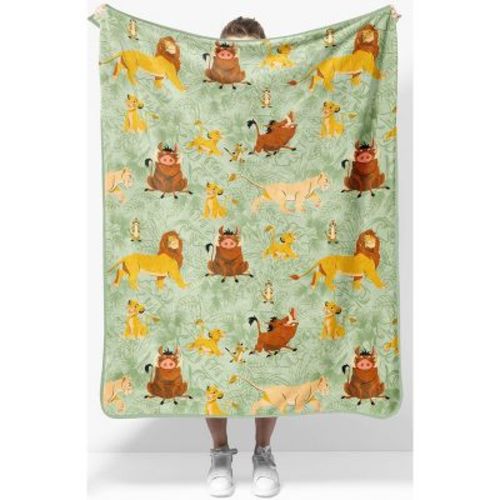 Jay Franco Disney Lion King Plush Throw Blanket - Measures 40 x 50 Inches - Super Soft Lightweight Fleece Safari Animals Bedding with Simba