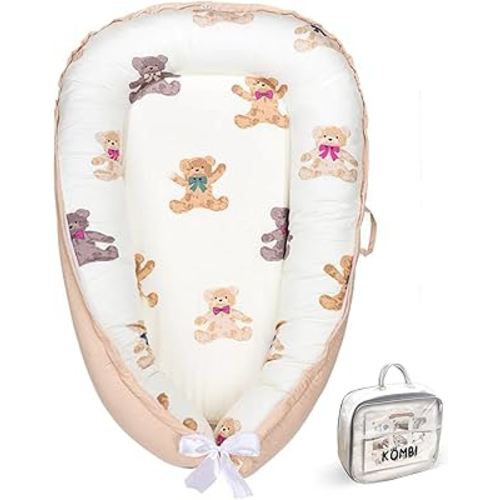 Baby Lounger – Infant Lounger Nest for Newborn 0-24 Months, Organic Cotton Breathable & Soft Baby Nest Cover, Portable Pillow for Tummy Time, Home & Travel, Newborn Essentials & Baby Shower Gift