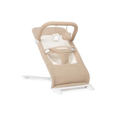 Baby Delight Alpine Deluxe Portable Bouncer | Infant | 0 – 6 Months | Tan Sherpa