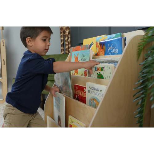 Children's Bookcase - Montessori Front Bookcase with Side Storage