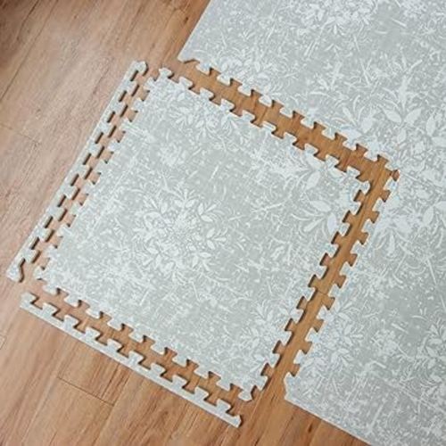 Little Landings Baby Play Mats for Floor - Eden (4x6ft) - Premium EVA Foam Play Mat for Babies & Toddlers - Perfect for Tummy Time, Crawling, Playroom - Stylish & Comfortable Kids Play Mat