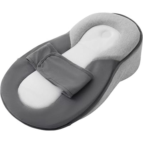 Baby Wedge Pillow，Anti Reflux Support Feeding Pillow，Baby Lounger，Breastfeeding Nursing Pillow，Tummy Time (Gray)
