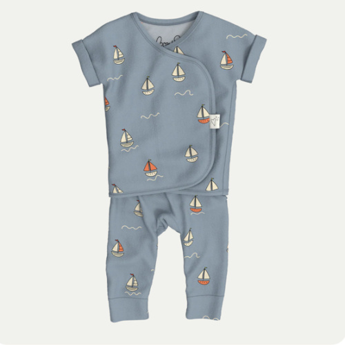 Footless Short Sleeve - Ahoy Baby – Bonsie Skin to Skin Babywear