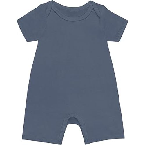 GUISBY Rayon Baby Pajamas, Short Sleeve Footless Rompers, Snap Closure Sleeper for Boy Girls
