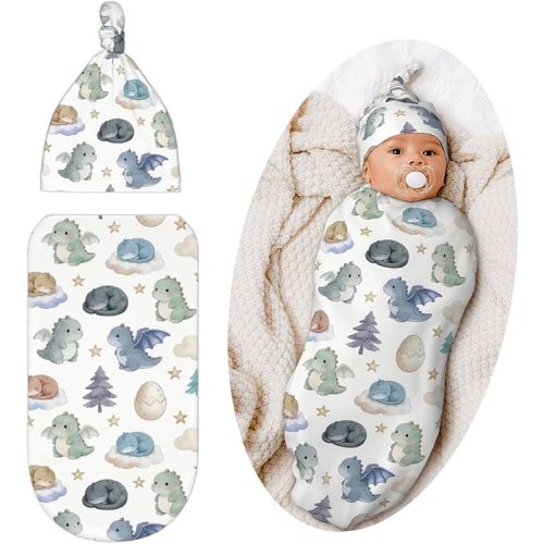 Gothic Swaddle Blanket with Hat for Baby, Swaddling Halloween Theme Baby Stuff