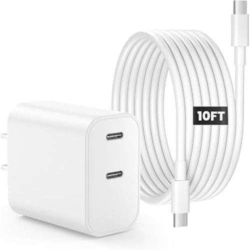 iPhone 17 16 15 Charger Fast Charging, 20W Dual Port USB C Charger Block