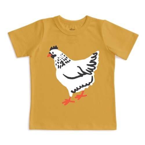 Short-Sleeve GRAPHIC Tee - Chicken Ochre