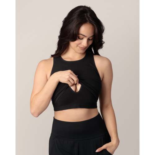 Sublime® Bamboo Maternity & Nursing Longline Bra Top | Oatmeal Heather - Kindred Bravely