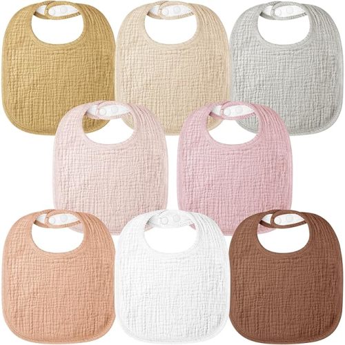 Muslin Baby Bibs 100% Cotton Baby Bandana Drool Bibs for Unisex Baby Girls Boys Toddlers Drooling and Teething