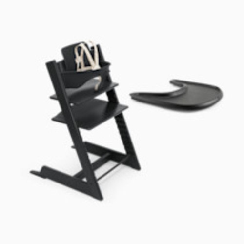 Stokke Tripp Trapp High Chair² + Tray Bundle - Black/Black