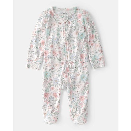 Baby Girl Butterfly Garden 2-Way Zip PurelySoft Footie Sleep & Play Pajama
