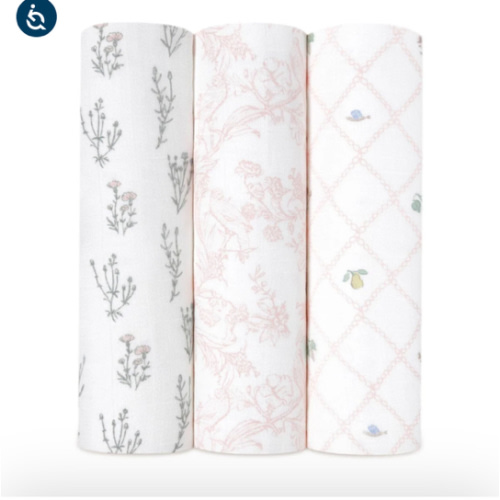 French Floral Silky Soft Swaddle 3 Pack | aden + anais