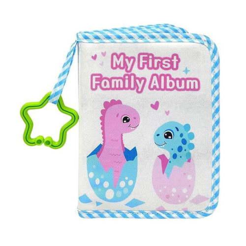 Bay Photo Book Green - Photo Album for Bay Animal Pattern Family Photo Album with Star Hook Holds 17 Photos Soft Cloth Cover Keepsake Record Book for Kids（1X Bay Photo Book)