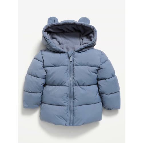 Water-Resistant Printed Critter Puffer Jacket for Baby