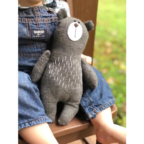 Handmade 100% Wool Stuffed Teddy Bear