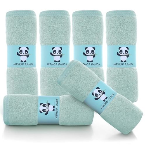 HIPHOP PANDA Ultra Soft Baby Washcloths, 2-Layer Absorbent Wash Cloths