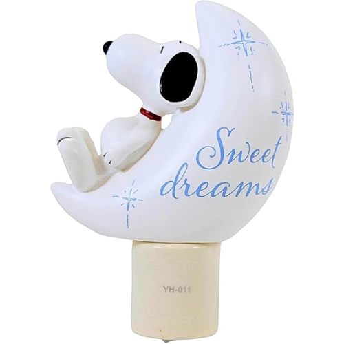Roman Giftware Inc., Night Light Collection, 4.25" H Snoopy Moon Night Light,Religious, Inspirational, Durable (2x3x5)