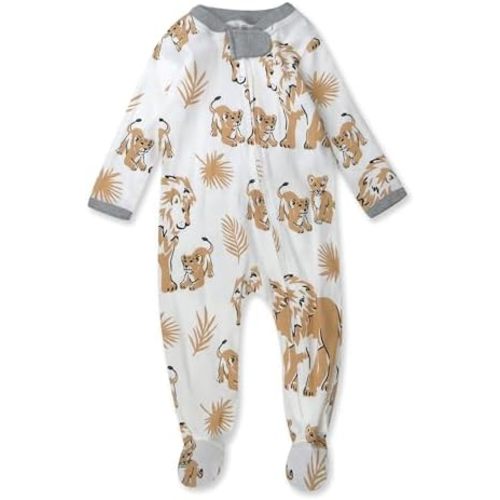 HonestBaby Baby Boys' Sleep & Play Footed One-piece Pajama Sleeper 100% Organic Cotton, Baby Boys