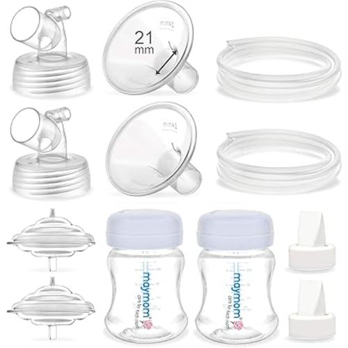 Maymom Pump Parts Work with Spectra S2 Spectra S1, 21mm Flange Valve Tube Bottle Backflow Protector, Not Original Spectra S2 Accessories Spectra Duckbill Valve Spectra Bottle Spectra Flange (21mm)