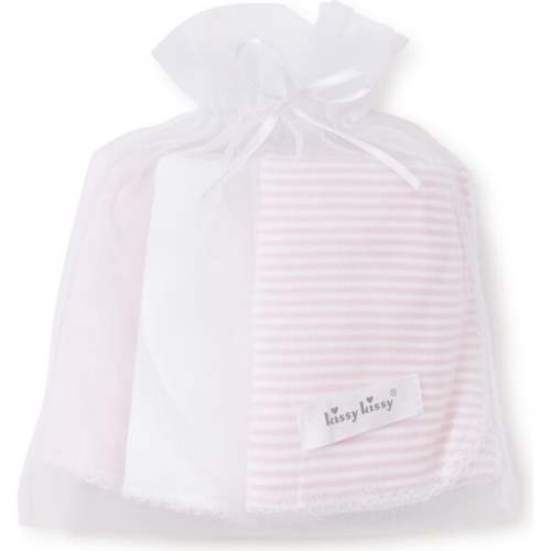 3pc Striped Burp Cloth Set, Pink - Kissy Kissy | Maisonette