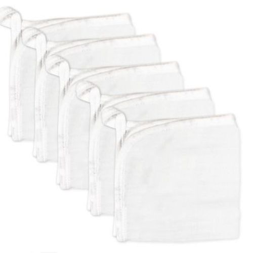Honest Baby 5-Pack Organic Cotton Triple-Layer Woven Wash Cloths