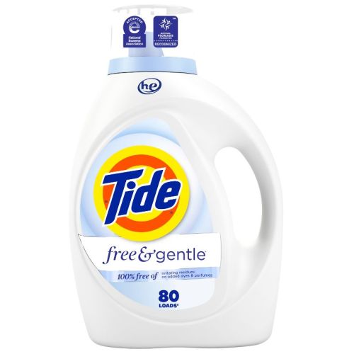 Tide Free & Gentle Unscented HE Deep Cleaning Concentrated Liquid Laundry Detergent 80 Loads - 105 fl oz