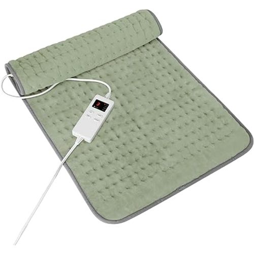 Heating Pad for Full Body Pain Relief 6 Heat Levels 4 Timers Soothes Back, Waist, Neck & Leg Aches Moist Machine Washable Holiday Wellness Gift