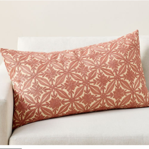 Jovie Embroidered Lumbar Pillow | Pottery Barn