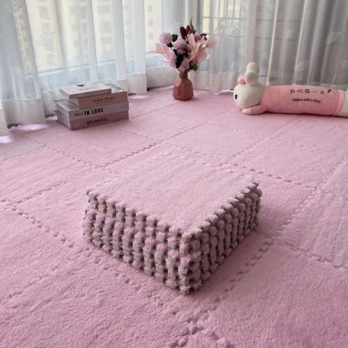 20Piece Carpet Squares Puzzle Mat 11.8" x 11.8" Plush Interlocking Carpet Tiles, Foam Floor Tiles for Baby Play Mat - Kids Soft Play Mats Anti Slip Jigsaw Flooring Playmat Playroom Rug