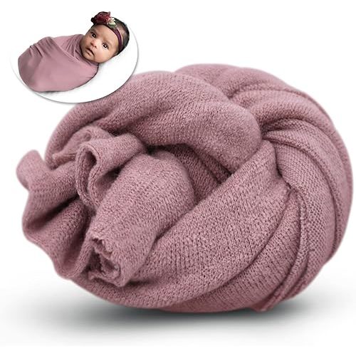 Newborn Posing Wrap Newborn Photography Props Soft Stretch Knit Blanket Handmade Wrap for Baby Boys Girls Photoshoot
