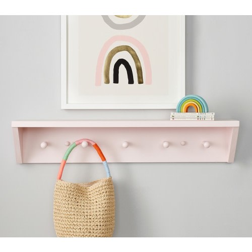 Pop Color Shelf With Pegs (30")